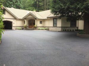 paved garage driveway